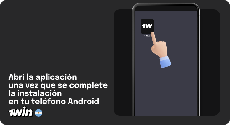 Abrir la aplicación desde la notificación push o la pantalla de inicio - 1Win Argentina para Android