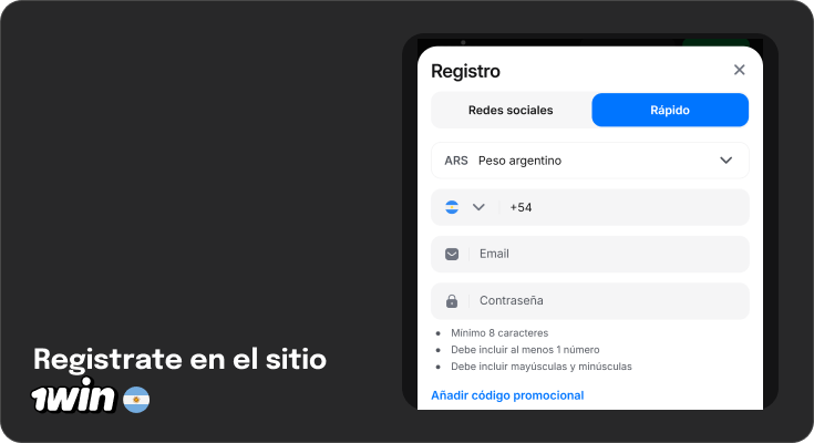 Regístrate en 1Win Argentina para empezar a acumular bonos