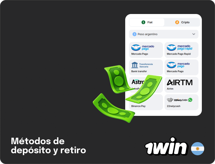 Métodos de depósito y retiro en 1Win Argentina Casino