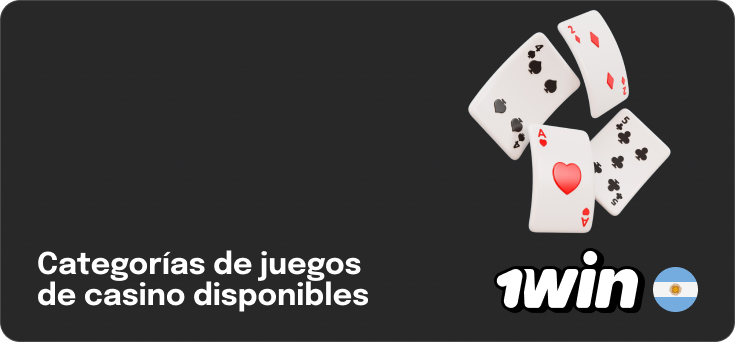 Categorías de juegos en 1Win Casino Argentina
