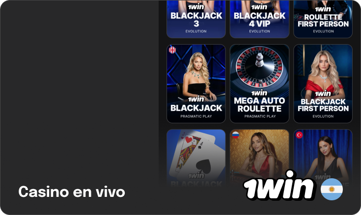 Categoría de Casino en Vivo en 1Win Casino Argentina
