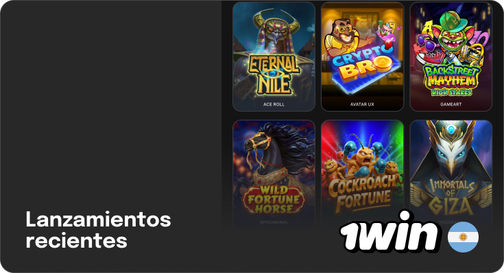La categoría de juegos más nueva en 1Win Casino Argentina