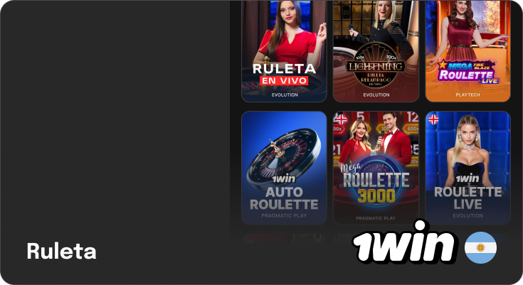 Categoría de ruleta en 1Win Casino Argentina