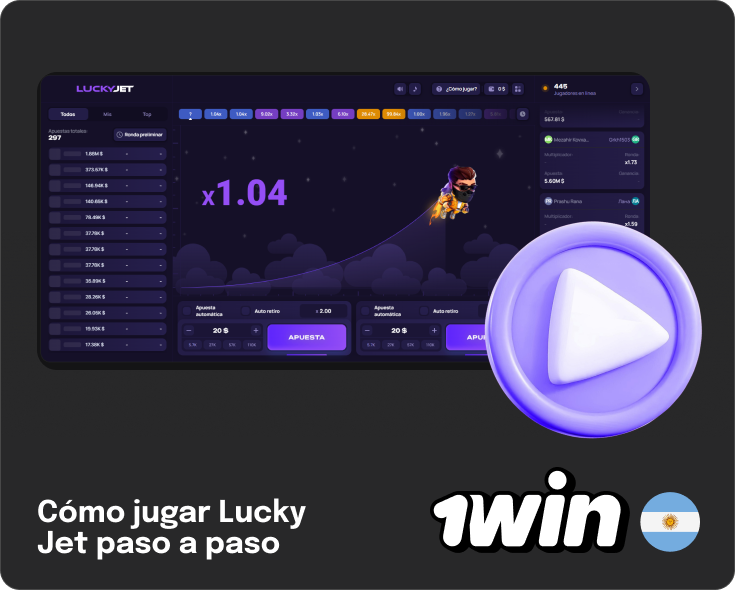 Cómo jugar a 1Win Lucky Jet: paso a paso