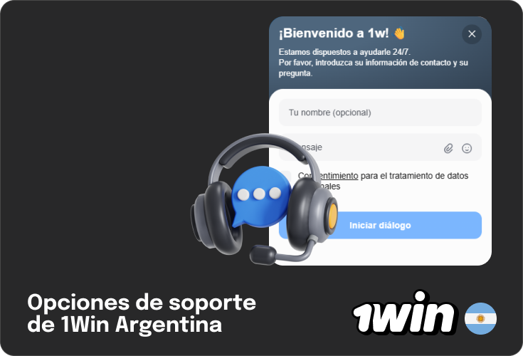 Opciones de atención al cliente de 1Win Argentina
