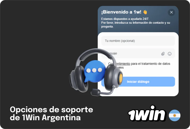 Opciones de atención al cliente de 1Win Argentina