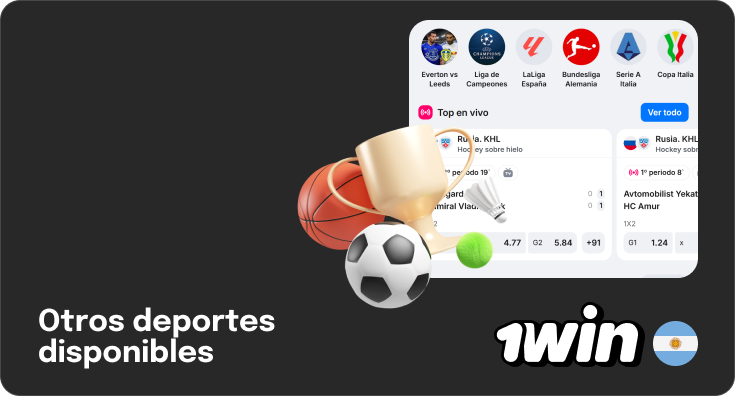 1Win Argentina no solo ofrece apuestas en deportes populares, sino que también da acceso a docenas de disciplinas deportivas.