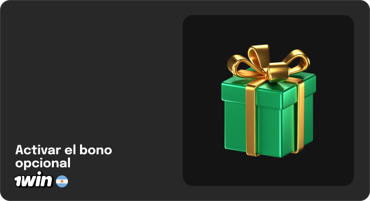 Activa el bono o código promocional si tienes - 1Win Argentina Deposits