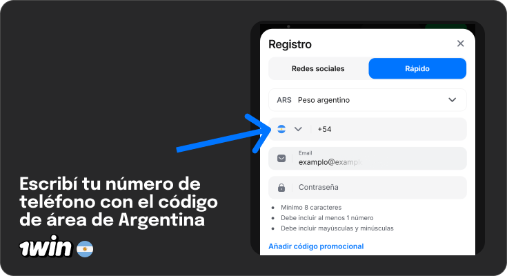 Completa tu número de móvil - 1Win Argentina